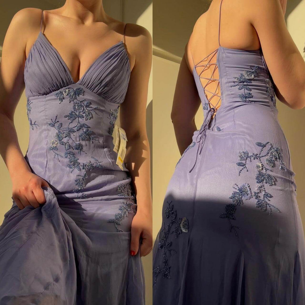 Blue Long Prom Dresses,Evening Gown,Party Dresses,Formal Dress