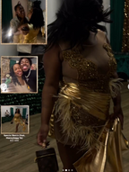 Sexy Black Girls Birthday Dresses Gold Rhinestone Feathers Mini Cocktail Party Gowns Women Club Outfit Vestidos De Gala       fg6461