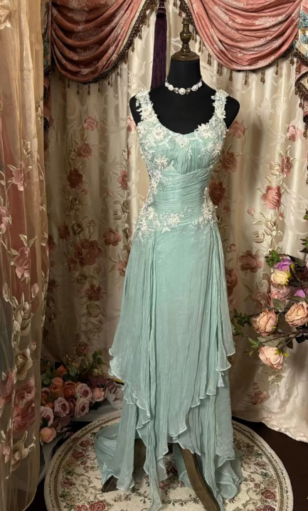 Classy Green Prom Dress Evening Dress Birthday Outfit fg8273