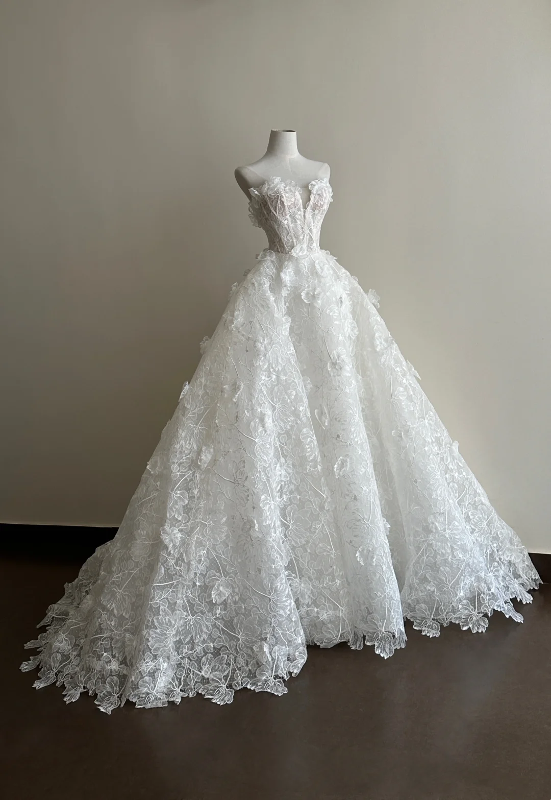 Sweetheart White Lace Flora Wedding Dress Evening Dress Birthday Dress  fg8278