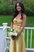 Unique Gold Fitted Prom Dresses Long Graduation Dress
