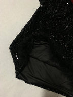 Black Shiny Burgundy Velvet Bow New Fashion Exquisite Sparkling Diamond short Sequin Homecoming Dress Birthday Party Dress Cocktail Party Dress Evening Dress Prom Dress Evening Dress gh3965